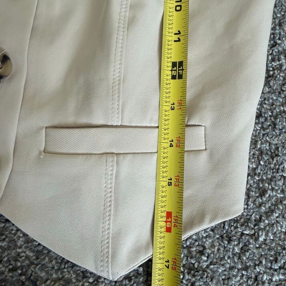 Madden NYC Steve Madden Tan Button Fitted Tuxedo Vest S Cropped - Picture 7 of 7